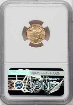 2019 $5 Tenth Ounce Gold Eagle Brown Label NGC MS70