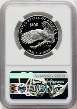 2021-W $100 One-Ounce Platinum Eagle Freedom of Religion First Strike ER Mike Castle NGC PF70
