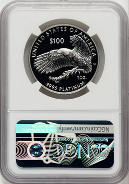 2019-W $100 One-Ounce Platinum Eagle Liberty Miles Standish NGC PF70
