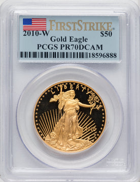 2010-W $50 One-Ounce Gold Eagle First Strike PCGS PR70
