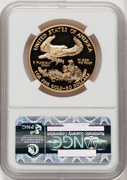 2002-W $50 One-Ounce Gold Eagle Brown Label NGC PF70