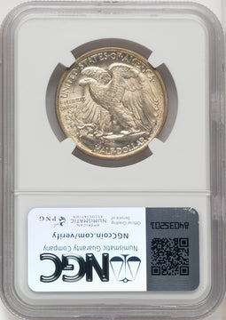 1918-D 50C Walking Liberty Half Dollar NGC MS64