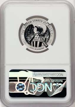 2007-W $50 Half-Ounce Platinum Eagle Reverse Proof Mike Castle NGC PF70