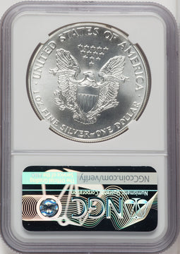 1986 S$1 Silver Eagle NGC MS70 David Ryder