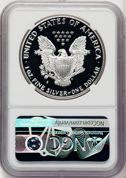 1988-S S$1 Silver Eagle Brown Label NGC PF70
