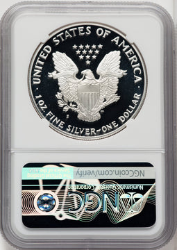 1989-S S$1 Silver Eagle PRDC Brown Label NGC PF70