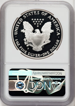 1995-P S$1 Silver Eagle Mike Castle NGC PF70