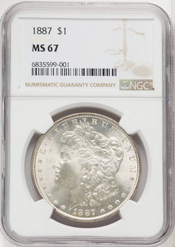 1887 $1 Morgan Dollar NGC MS67 (766907040)