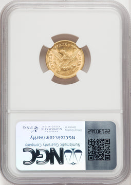 1878 $2.50 Liberty Quarter Eagle NGC MS65 (765805021)