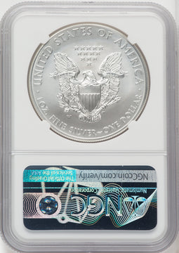 2012-W S$1 Silver Eagle Burnished Mike Castle NGC MS70 (744603021)