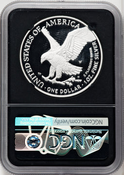 2021-W S$1 Silver Eagle Type Two FDI PRDC NGC PF70