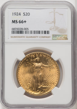 1924 $20 Saint Saint-Gaudens Double Eagle NGC MS66+ (765813038)