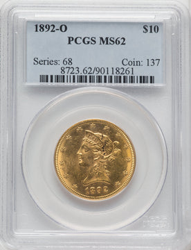 1892-O $10 Liberty Eagle PCGS MS62