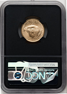 2023 $10 Quarter-Ounce Gold Eagle First Day of Issue FDI Miles Standish NGC MS70