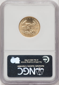 2006 $10 Quarter-Ounce Gold Eagle First Strike Brown Label NGC MS70