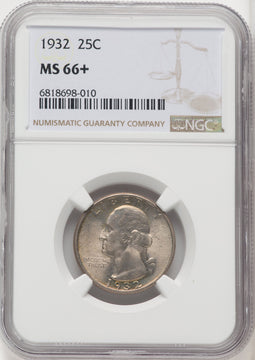 1932 25C Washington Quarter NGC MS66+