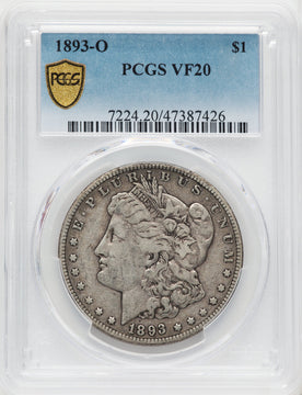 1893-O $1 Morgan Dollar PCGS VF20