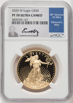 2020-W $50 One-Ounce Gold Eagle NGC PF70 (764451007)