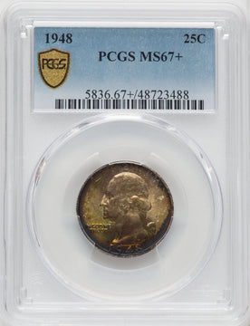 1948 25C Washington Quarter PCGS MS67+
