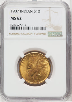 1907 $10 No Motto Indian Eagle NGC MS62 (506301030)
