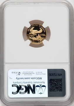 2007-W $5 Tenth-Ounce Gold Eagle Brown Label NGC PF70