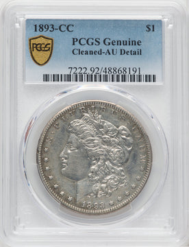 1893-CC $1 Morgan Dollar Genuine PCGS AU50