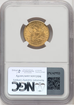 1906-D $5 Liberty Half Eagle NGC MS66