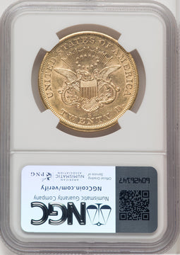 1861-S $20 Liberty Double Eagle NGC AU58