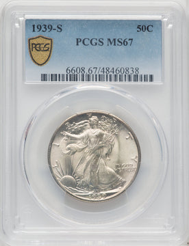 1939-S 50C Walking Liberty Half Dollar PCGS MS67