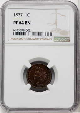 1877 1C BN Proof Indian Cent NGC PR64