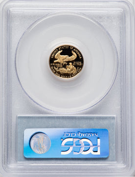 1990-P $5 Tenth-Ounce Gold Eagle Blue Gradient PCGS PR70