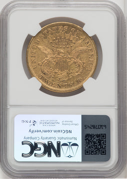 1876 $20 Liberty Double Eagle NGC AU55 (174003039)