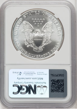1998 Silver Eagle Thomas Uram NGC MS70