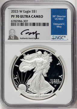 2023-W $1 Silver Eagle Ed Moy NGC PF70