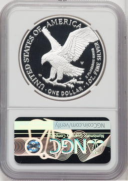 2021-W S$1 Silver Eagle Type Two PRDC Kenneth Bressett Red Book NGC PF70 (516841188)