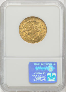 1806 $5 Knob 6 7x6 Stars Early Half Eagle NGC MS61