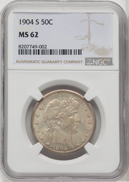 1904-S 50C Barber Half Dollar NGC MS62