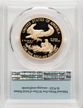 2020-W $50 One-Ounce Gold Eagle First Strike FS Flag PCGS PR70