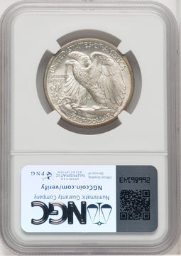 1938-D 50C Walking Liberty Half Dollar NGC MS66 (765833021)