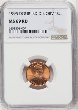 1995 1C DBL DIE RD Lincoln Cent NGC MS69 (768553004)