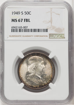 1949-S 50C FL Franklin Half Dollar NGC MS67 (506231013)