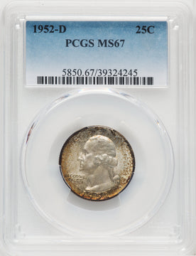1952-D 25C Washington Quarter PCGS MS67