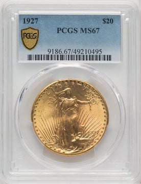 1927 $20 Saint-Gaudens Double Eagle PCGS MS67 (768417012)