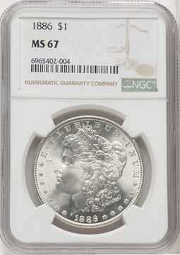 1886 $1 Morgan Dollar NGC MS67 (768613046)