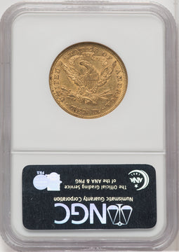 1874 $10 Liberty Eagle NGC AU58