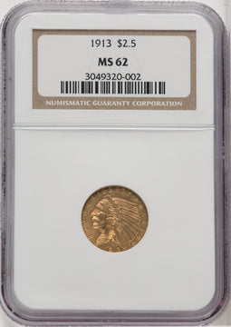 1913 $2.50 Indian Quarter Eagle NGC MS62 (519409181)