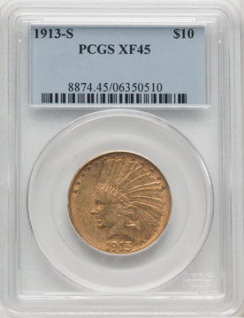 1913-S $10 Indian Eagle PCGS XF45