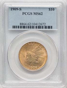 1909-S $10 Indian Eagle PCGS MS62