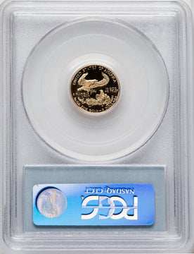 1999-W $5 Tenth-Ounce Gold Eagle Blue Gradient PCGS PR70