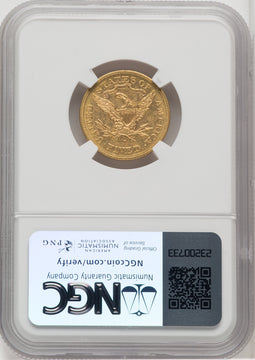 1878-S $5 Liberty Half Eagle NGC MS62